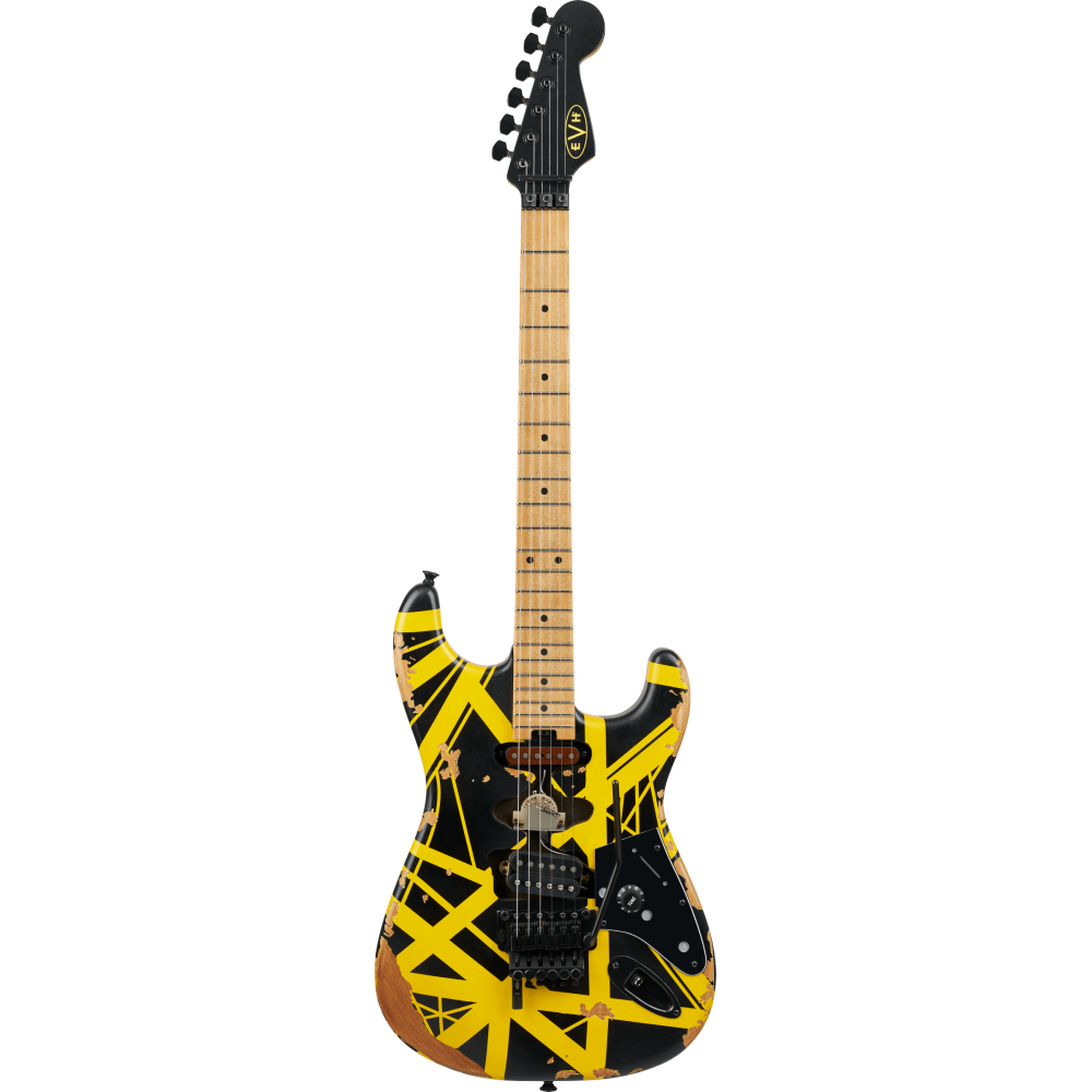 EVH Limited Edition Striped Series Frankenstein MN Black/Yellow Aged