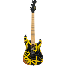 EVH Limited Edition Striped Series Frankenstein MN Black/Yellow Aged