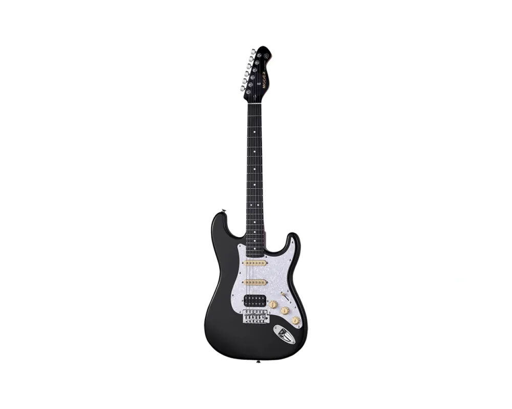 Mooer MSC10 Pro Guitar Black - Pearl Pickguard