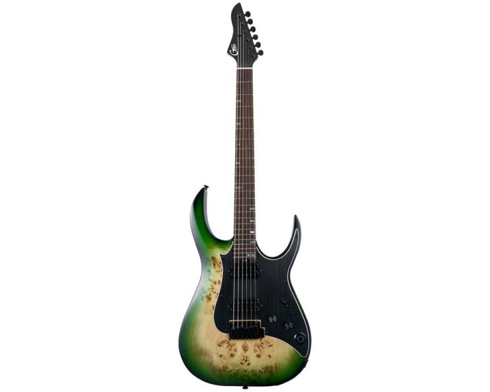 Mooer GTRS Guitars Modern 810 Green Burst Intelligent Guitar with Gig Bag
