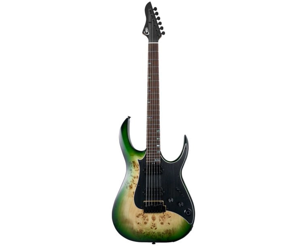 Mooer GTRS Guitars Modern 810 Green Burst Intelligent Guitar with Gig Bag