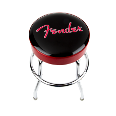 Fender Red Sparkle Logo Barstool, Black/Red Sparkle, 24 inch