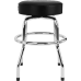 Fender Spaghetti Logo Pick Pouch Barstool, Black/Chrome, 24 inch
