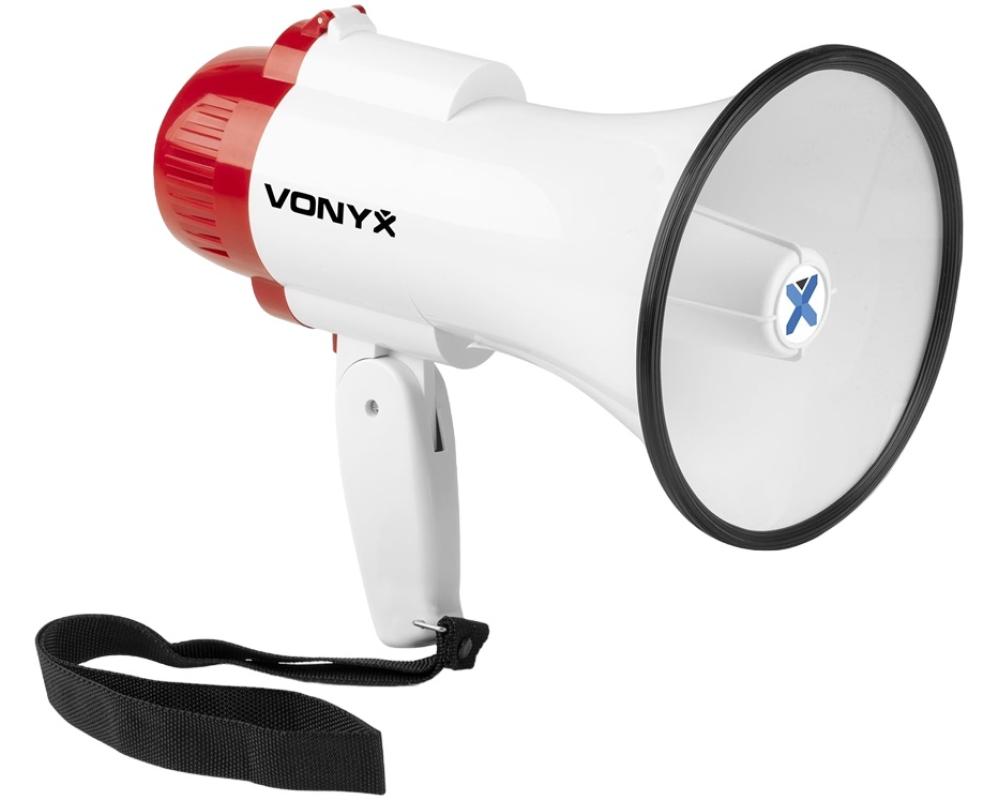 Vonyx MEG025 25W rec,sirene,Batt,USB,BT