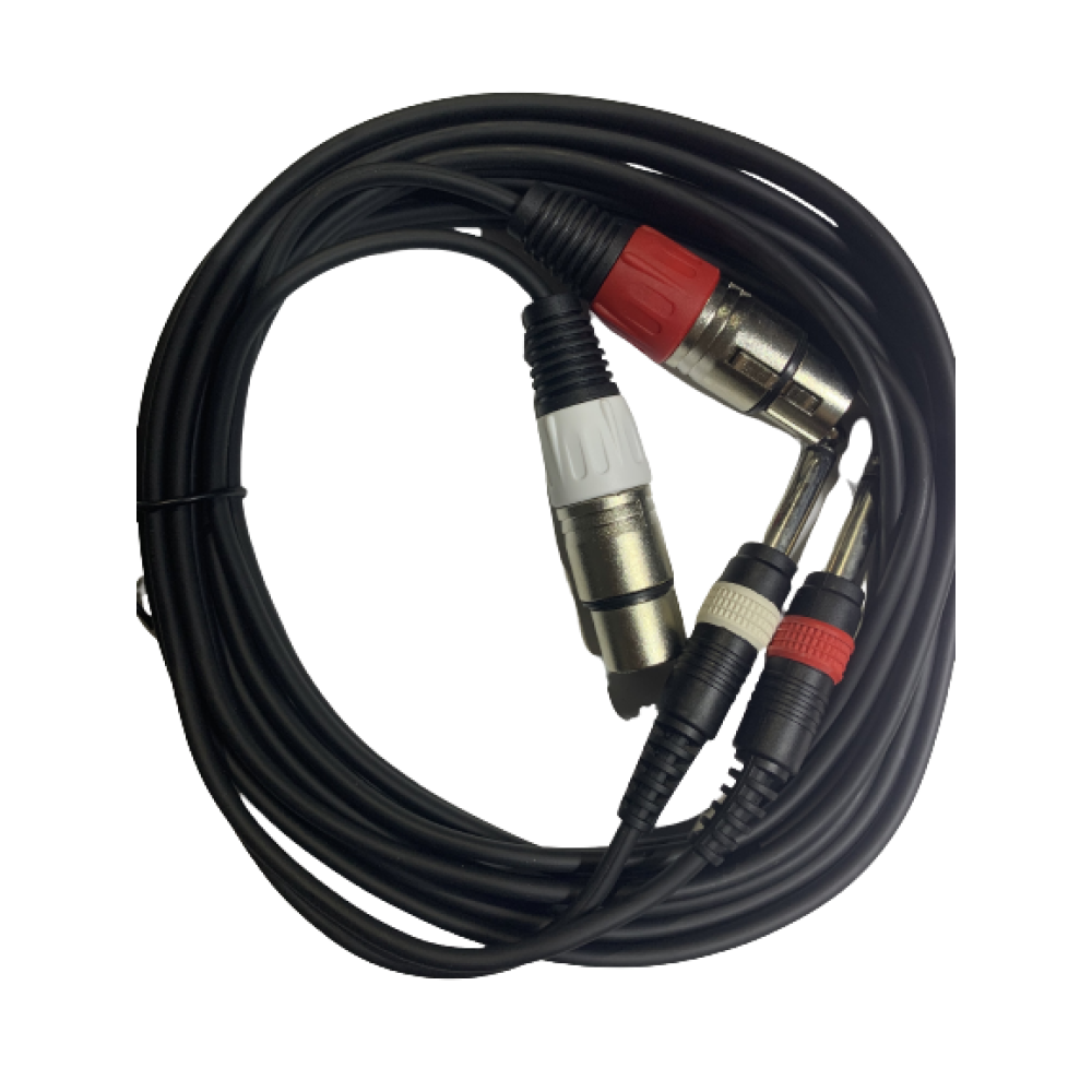 Art System ARTS7073 2x Jack Macho - 2x XLR Hembra 3m