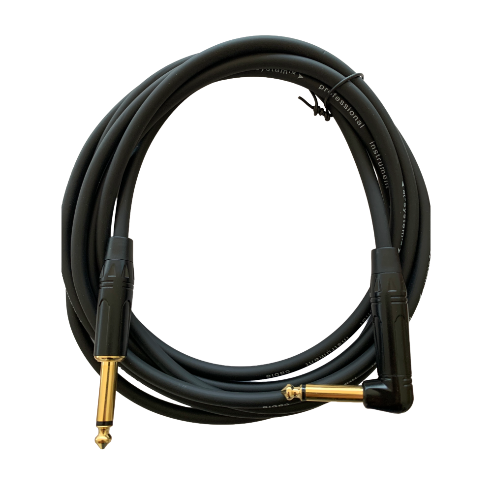 Art System Instrument Cable, Angle/Straight 6m Black