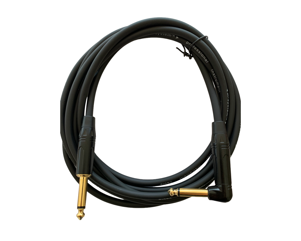 Art System Instrument Cable, Angle/Straight 3m Black