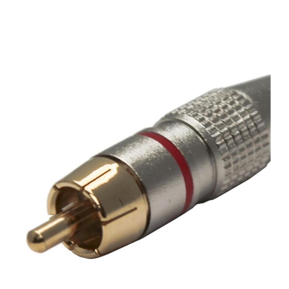 Art System ficha RCA macho cabo metal (vermelho)