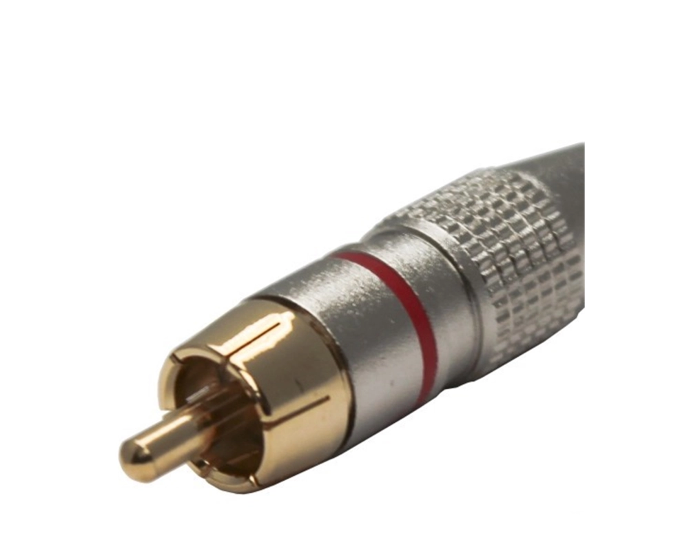 Art System ficha RCA macho cabo metal (vermelho)