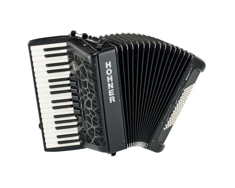 Hohner Bravo III 72 myColor Night Jet Black