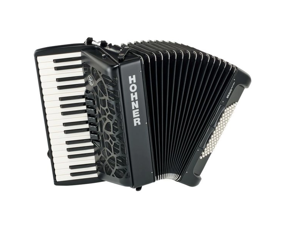 Hohner Bravo III 72 myColor Night Jet Black