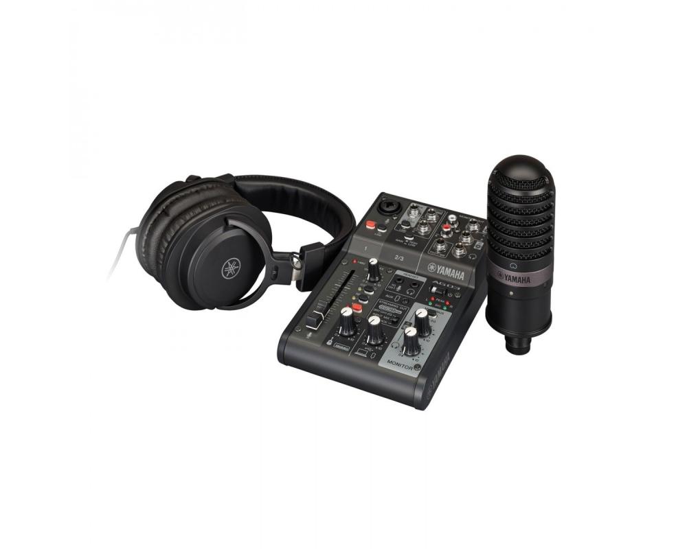 Yamaha AG03 MK2 LSPK Streaming Pack Black