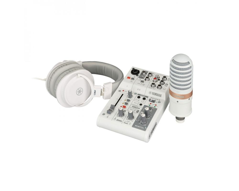Yamaha AG03 MK2 LSPK Streaming Pack White