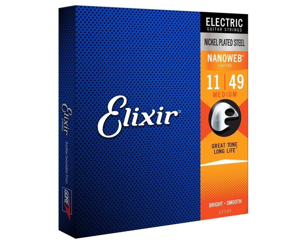 Elixir Nanoweb Cuerdas Guitarra 12102 Medium 11-49