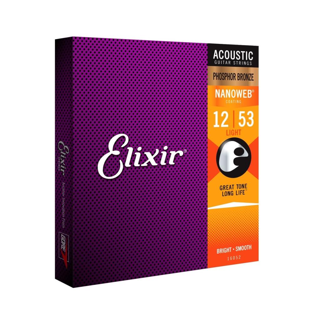 Elixir Nanoweb 16052 Light Phosphor Bronze 12-53