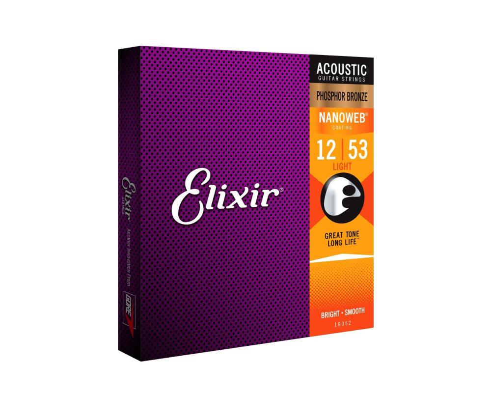 Elixir Nanoweb 16052 Light Phosphor Bronze 12-53