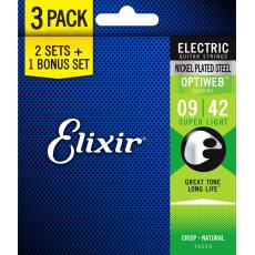 Elixir 16550 Optiweb Electric 09-42 - 3 Pack