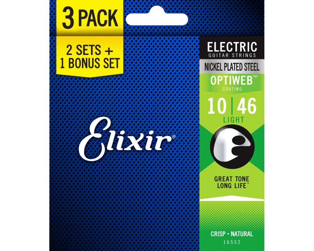 Elixir 16552 Optiweb Electric 10-46 - 3 Pack