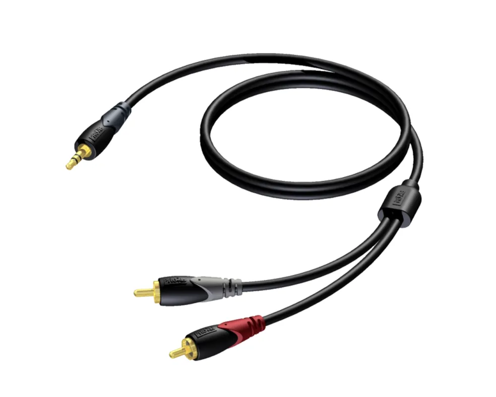 Procab CLA711/ 1.5m  3.5 mm Jack male stereo - 2 x RCA/Cinch male