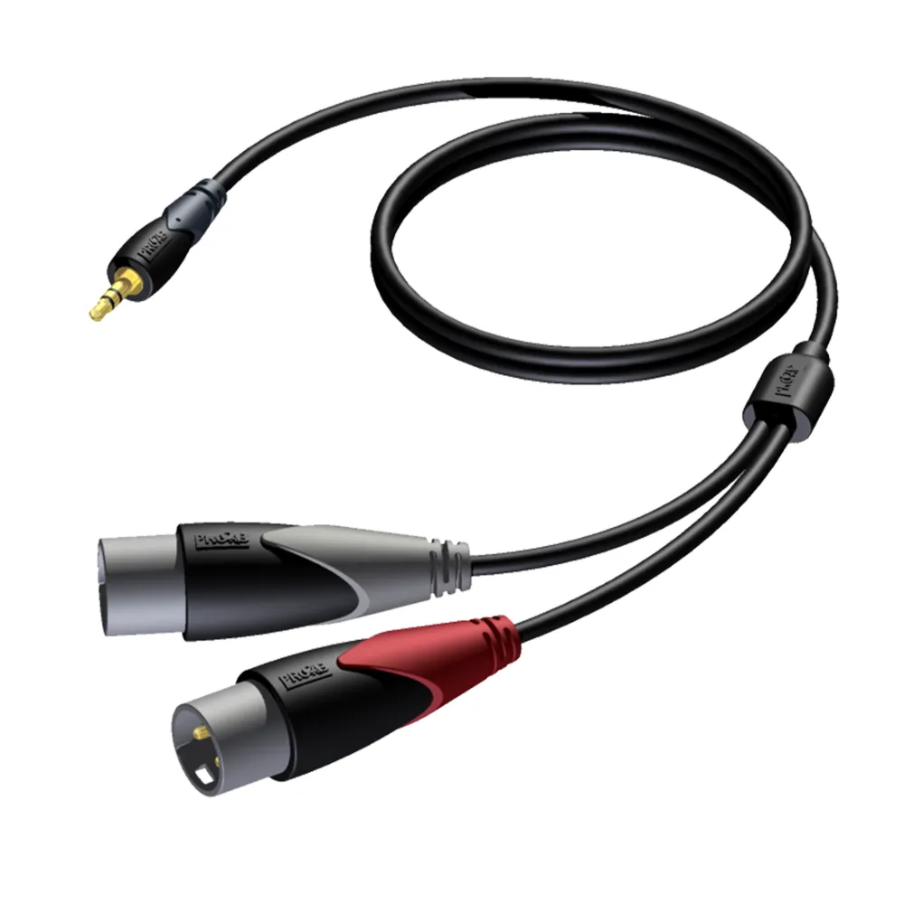 Procab CLA712/3  3.5 mm Jack male stereo - 2 x XLR male 3m