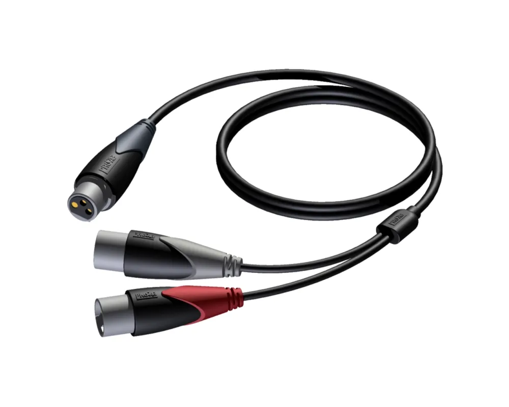 Procab CLA735/1.5 XLR Femea/XLR Duplo macho 1.5m