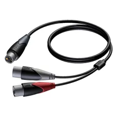 Procab CLA735/1.5 XLR Femea/XLR Duplo macho 1.5m