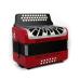 Hohner Concertina Compadre ADG Red Silver Grill (Lá Ré Sol)