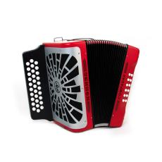 Hohner Concertina Compadre ADG Red Silver Grill (Lá Ré Sol)