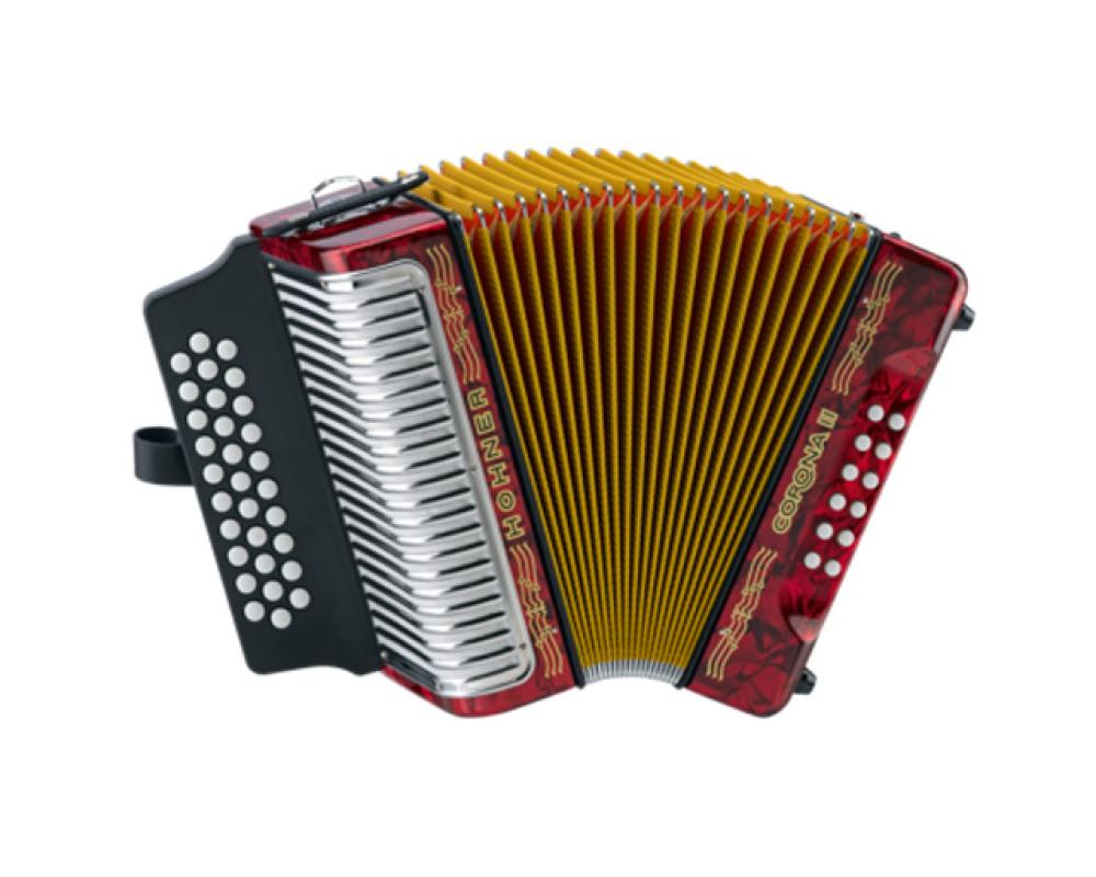 Hohner Concertina Corona II GCF Red With Bag (Sol Dó Fá)