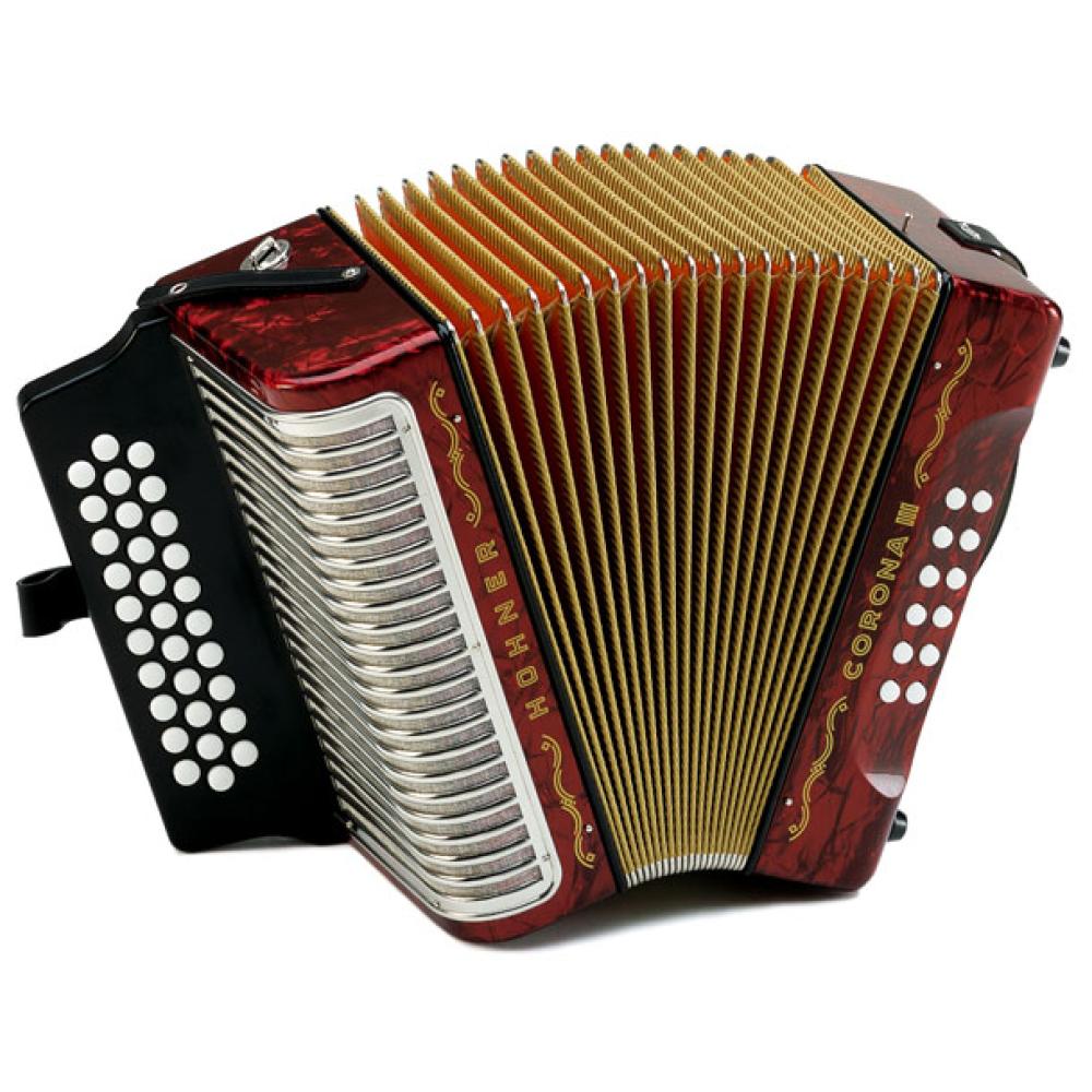 Hohner Concertina Corona III GCF Red (Sol Dó Fá)