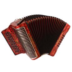 Hohner Concertina Corona II Xtreme GCF Red with bag (Sol Dó Fá)