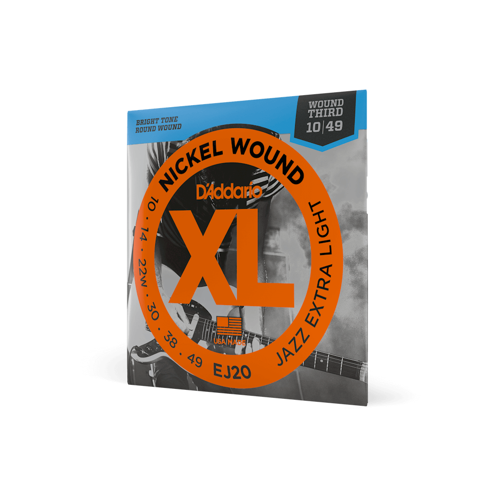 Daddario EJ20 10-49 Jazz Extra Light, XL Nickel