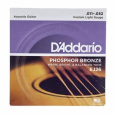 Daddario EJ26  11-52 Custom Light, Phosphor Bronze Acoustic Guitar Strings