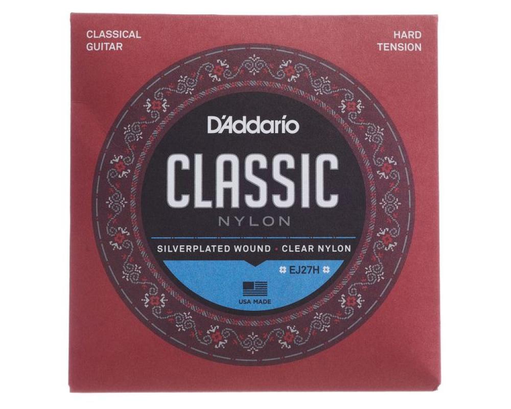 Daddario EJ27H Hard Tension, Classic Nylon Student Classical Guitar Strings