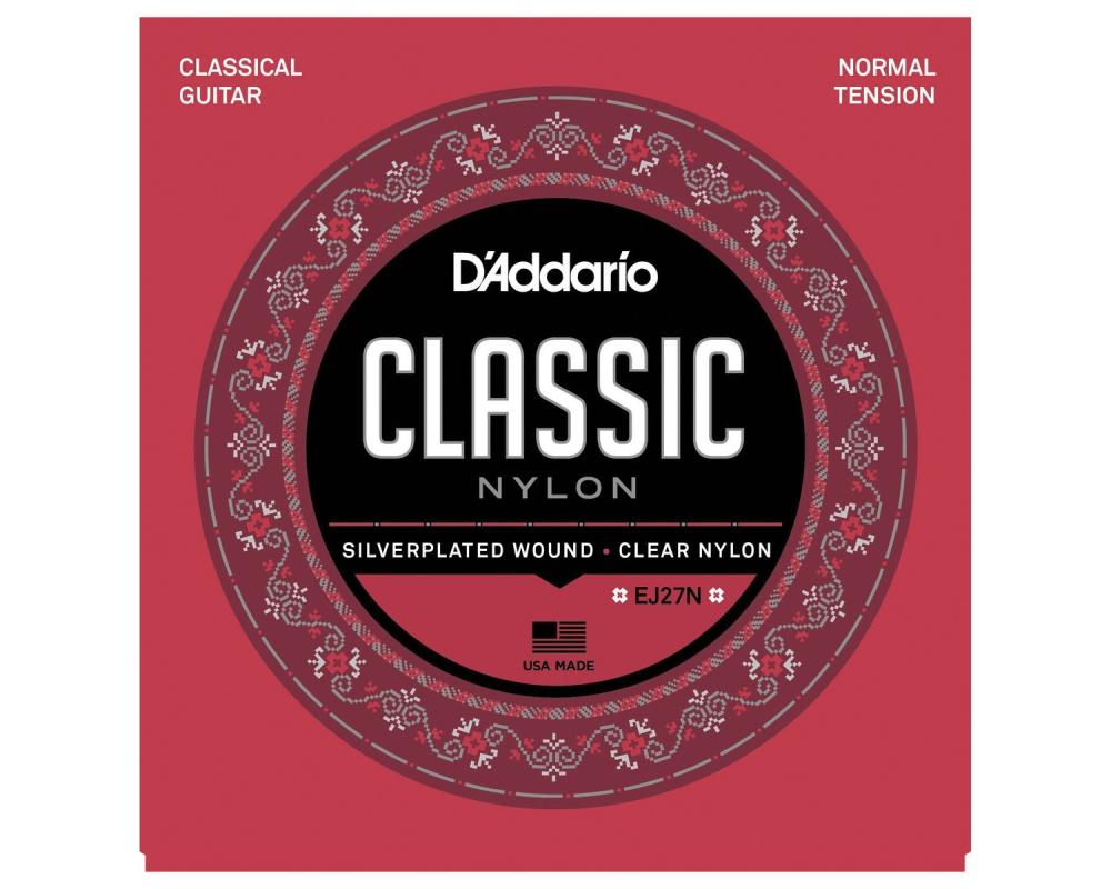 Daddario EJ27N Normal Tension, Classic Nylon Student Classical Guitar Strings