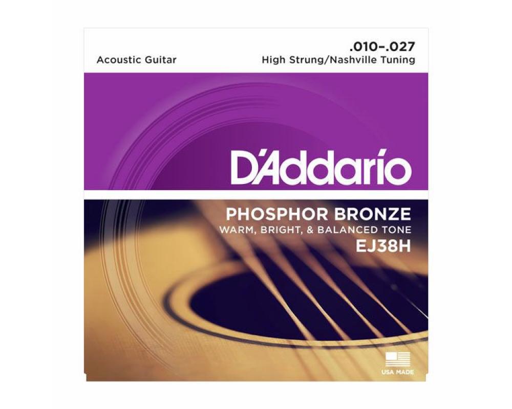 Daddario EJ38H 10-27 High Strung/Nashville Tuning, Phosphor Bronze Ac. Guitar