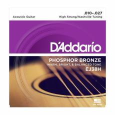 Daddario EJ38H 10-27 High Strung/Nashville Tuning, Phosphor Bronze Ac. Guitar