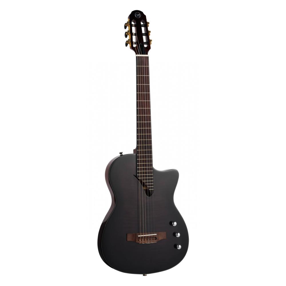 Tanglewood EMDC8BK Thinline Electro Nylon Black