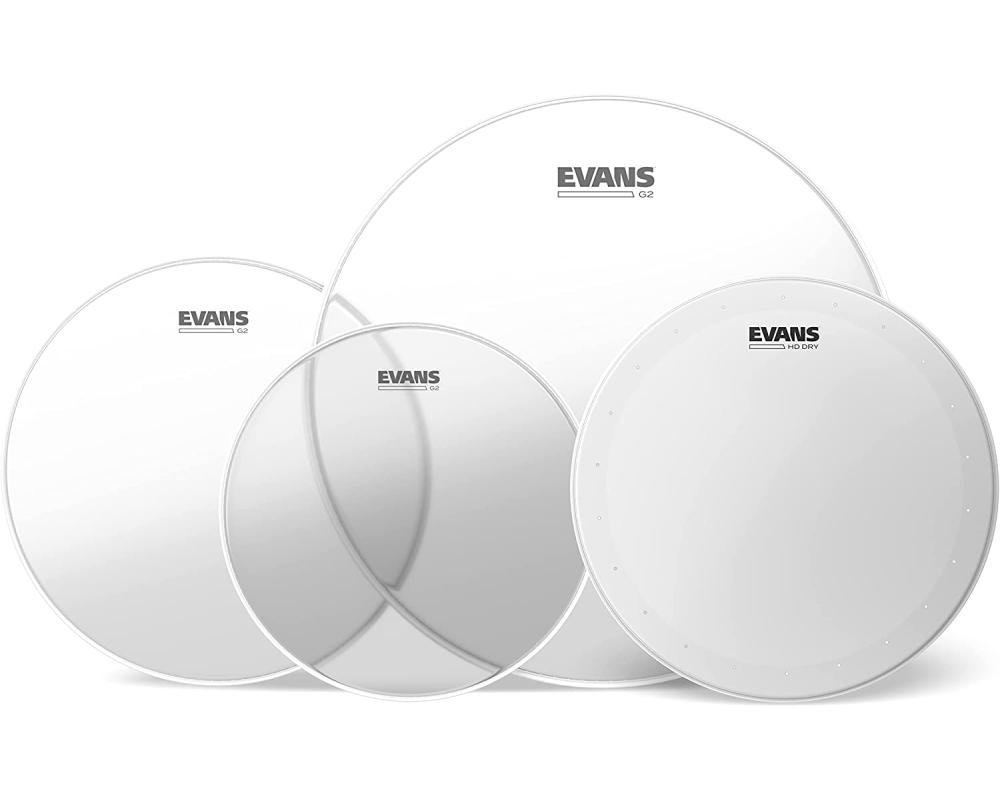Evans G2 Clear Fusion Pack (10, 12, 14) with 14 HD Dry Snare Batter