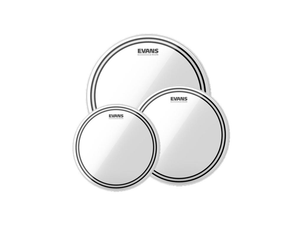 Evans EC2S Tompack, Clear, Rock (10 inch, 12 inch, 16 inch)