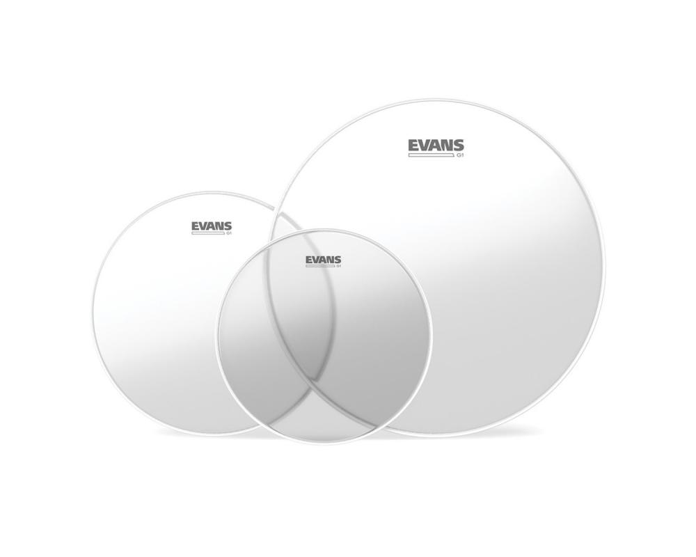 Evans G1 Tompack Clear, Fusion (10 inch, 12 inch, 14 inch)