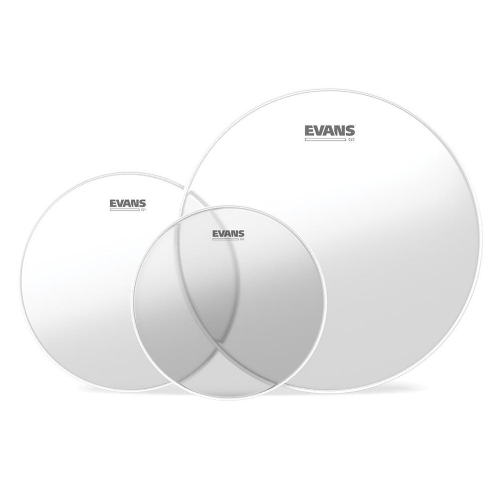 Evans G1 Tompack Clear, Rock (10 inch, 12 inch, 16 inch)
