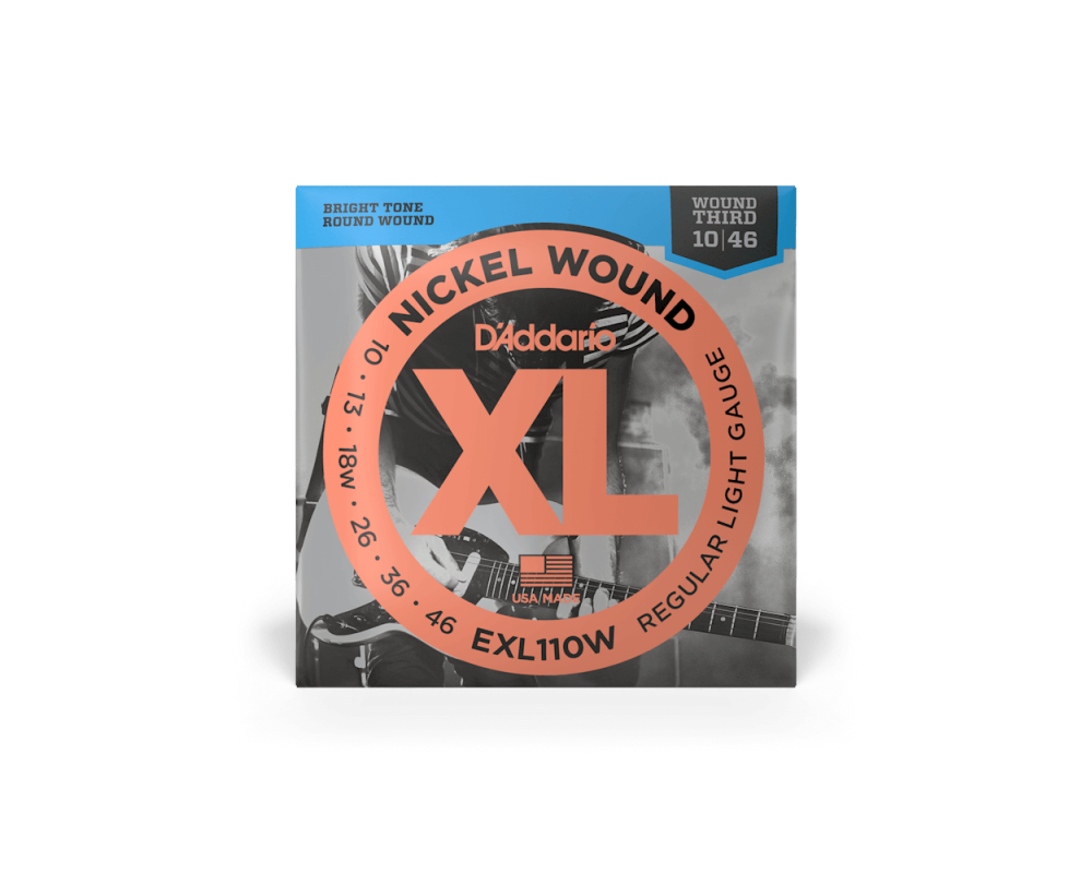 Daddario EXL110W 10-46 Regular Light Wound Third, XL Nickel