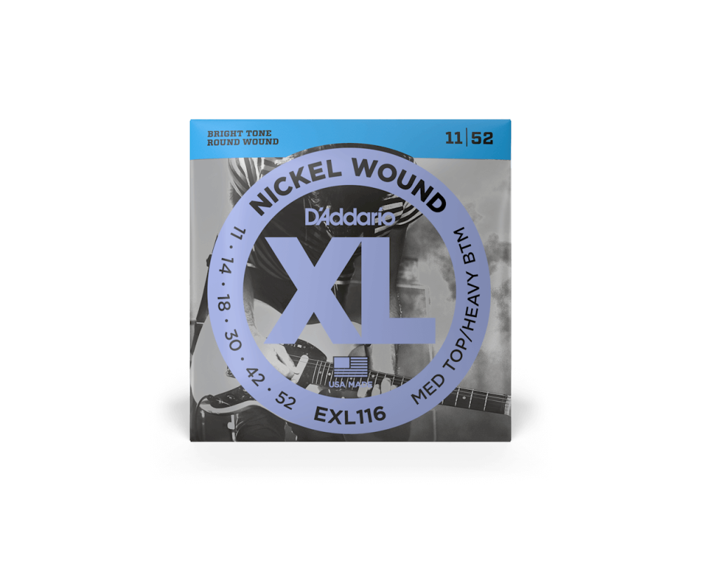 Daddario EXL116 11-52 Medium Top/Heavy Bottom, XL Nickel