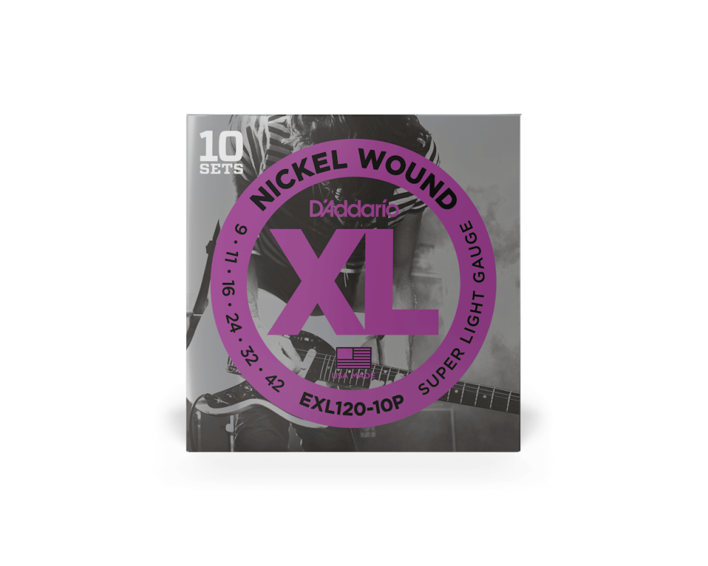 Daddario EXL120-10P 09-42 Super Light, XL Nickel 10-Pack