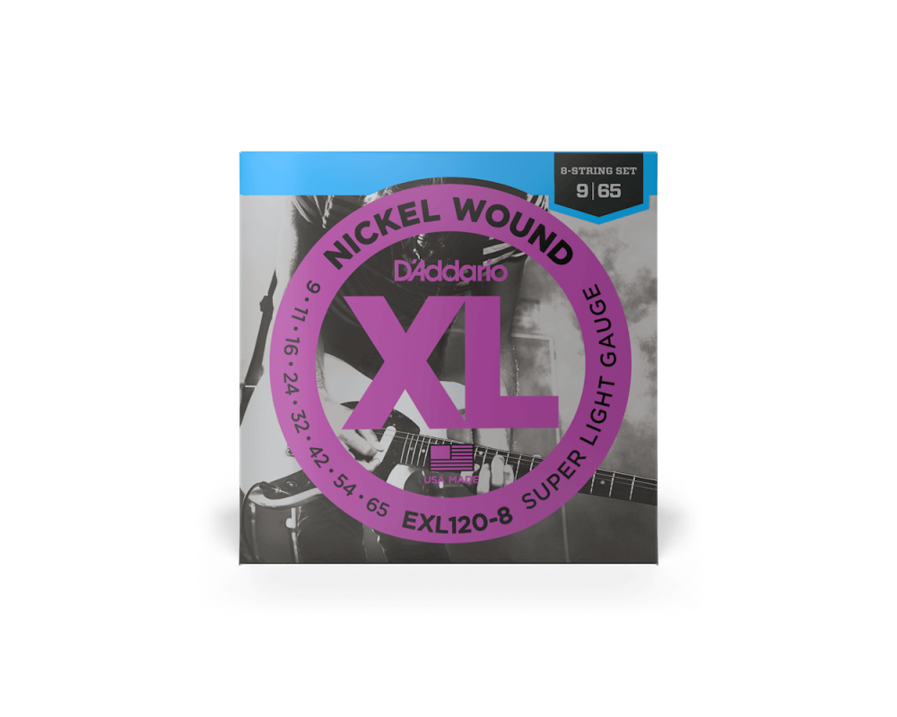 Daddario EXL120-8 09-65 Super Light 8-String, XL Nickel