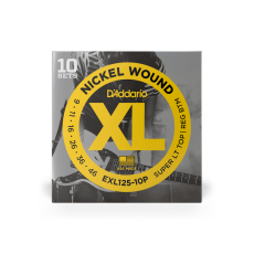 Daddario EXL125-10P 9-46 Super Light Top/Regular Bottom, XL Nickel 10-Pack