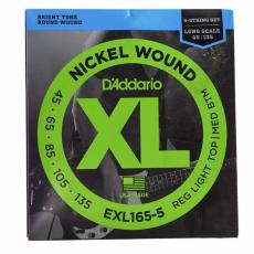 Daddario EXL165-5  45-135 Regular Light 5-String, Long Scale, XL Nickel