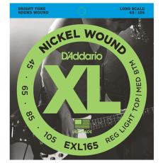 Daddario EXL165 45-105 Regular Light Top/Medium Bottom, Long Scale, XL Nickel