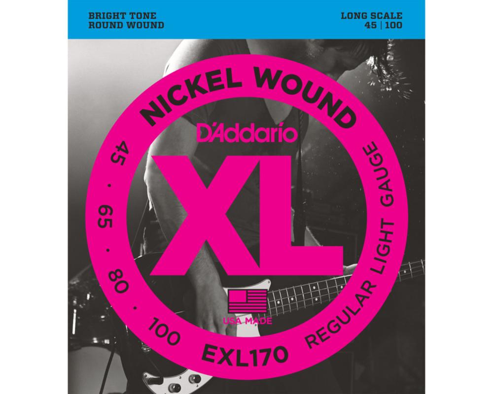 Daddario EXL170M  45-100 Regular Light, Medium Scale, XL Nickel Bass Strings